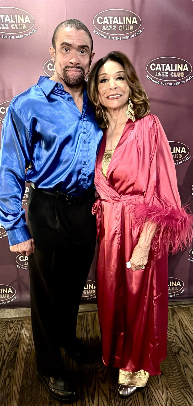 Freda Payne with her son Gregory Abbott Jr. after the show